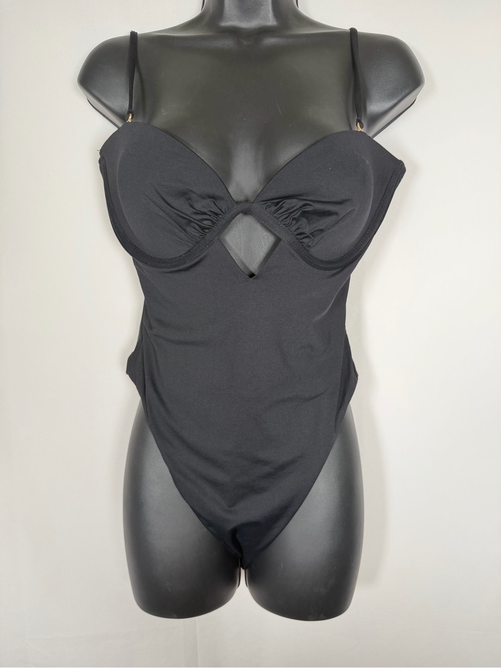 Vitamin A Black One-Piece Swimsuit with Cutout